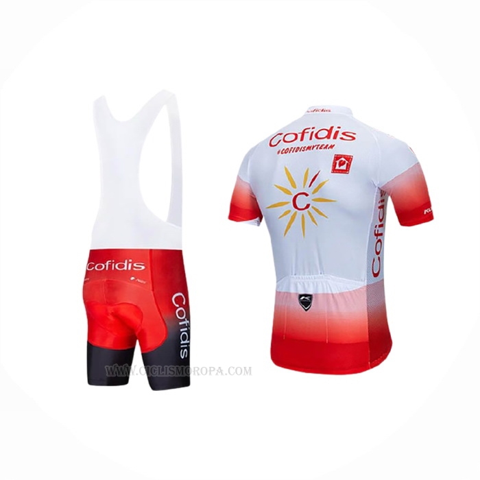 2021 Ropa Ciclismo Cofidis Blanco Rojo Mangas Corta y Culotte Corto
